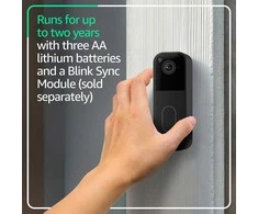 Amazon Blink Video Doorbell 2, juodas