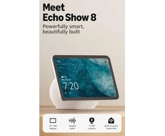 Amazon Echo Show 8 (4th Gen), glacier baltas