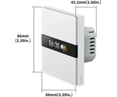 Aqara Ekranas Switch V1 Išmanus 2 kanalų zigbee, Bluetooth jungiklis (WS-K02D)