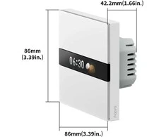 Aqara Ekranas Switch V1 Išmanus 2 kanalų zigbee, Bluetooth jungiklis (WS-K02D)