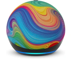 Ausinės Amazon Echo Dot 5th Generation Kids Rainbow Swirl Design, B0FD46F2YK