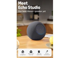 Ausinės „Amazon“ išmanioji kolonėlė „Echo Studio“, pilka