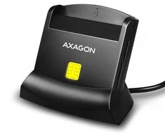 Axagon stalinio stovo skaitytuvas Išmanioji kortelė / ID kortelė AXAGON CRE-SM2 su USB 2.0 sąsaja turi SD, Micro SD ir SIM kortelių lizdus.