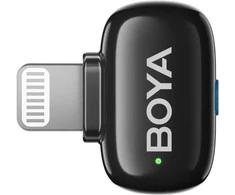„Boya“ belaidis mikrofonas mini 2-01 „Lightning“/USB-C, matinės juodos spalvos