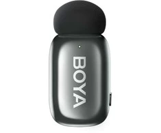 BOYA belaidis mikrofonas „Mini 2-01“ 2,4 GHz, su dirbtinio intelekto valdomu triukšmo slopinimu, 2 siųstuvais ir 2 imtuvais („Type-C“ ir „Lightning“), pilkos spalvos, ES