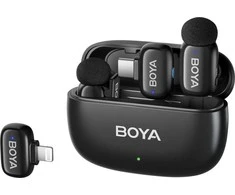 Boya wireless microphone mini 2-01 Lightning/USB-C, matte juodas