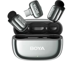 Boya wireless microphone mini 2-02 USB-C, lunar sidabrinis