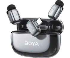 Boya wireless microphone mini 2-02 USB-C, lunar sidabrinis