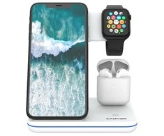 Universalus Belaidis įkroviklis Canyon 3in1 Wireless Charger WS-302, tinka vienu metu įkrauti Apple Watch, iPhone ir Airpods