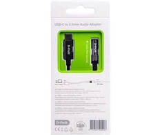 Laidas adapteris D-FRUIT DF126, USB-C - 3,5 mm, juodos sp.