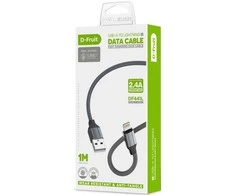 USB kabelis D-FRUIT DF441L, 1 m, pilkos sp.