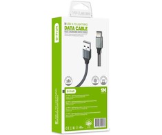 USB kabelis D-FRUIT DF441L, 1 m, pilkos sp.
