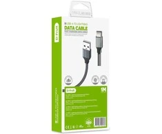USB kabelis D-FRUIT DF441L, 1 m, pilkos sp.