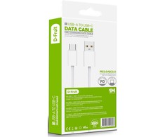 D-Fruit cable USB-A - Lightning DF106 1m, baltas