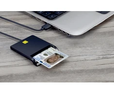 Išmaniųjų kortelių skaitytuvas - D-Fruit DF174 USB-A/USB-C Juodas