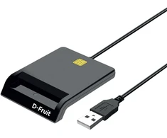 Kilimėlis D-Fruit IDcard reader USB-A DF172, juodas