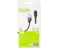 D-Fruit kabelis USB-A - Lightning 2m, pilkas (DF121)