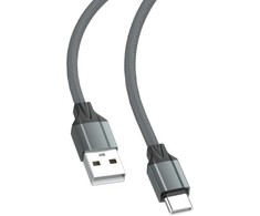 D-Fruit kabelis USB-A - USB-C 2m, pilkas (DF120)
