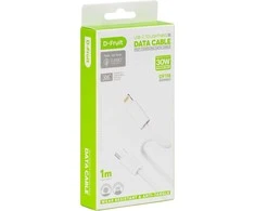 D-Fruit kabelis USB-C – Lightning 1m, baltas (DF118)
