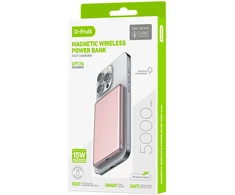 D-Fruit power bank 5000mAh Wireless DF176, pink