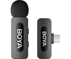 BOYA BY-V10 V2.0 Wireless Microphone 2.4GHz - Juodas