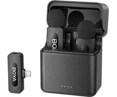 BOYA belaidis mikrofonas BY-V3 2.4GHz su 2 siųstuvais ir 1 imtuvu (Lightning) Juodas EU
