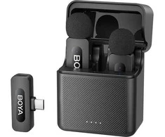 BOYA belaidis mikrofonas BY-V30 2.4GHz su 2 siųstuvais ir 1 imtuvu (C tipo) Juodas EU