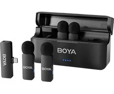 BOYA Microphone Wireless BY-V4 2.4GHz with 4 transmitters and 1 receiver (Type-C) Juodas EU