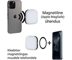 LED Lempa - D-Fruit DF622 Magnetinė USB-C LED Lempa, 3 Spalvų Temperatūros, 5 Ryškumo Lygiai, 360° Pasukimas, Pilka