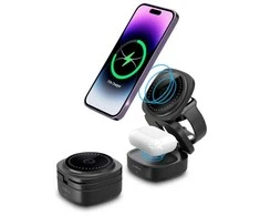 „Maxlife“ belaidis įkroviklis MXWC-06 15W 3in1, juodas