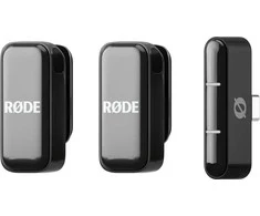 Rode belaidis mikrofonas Wireless Micro USB-C, juodas