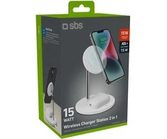 SBS Įkrovimo stovas 2in1, baltas