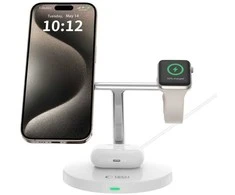 Belaidis įkroviklis 3in1 MagSafe Quick Charge Tech-Protect A35 baltos spalvos