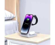 Tech-Protect belaidis įkroviklis A36 3in1 QI15W, baltas