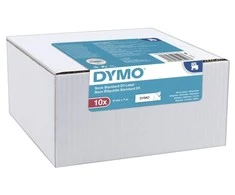 Dymo label tape D1 9mmx7m 10pcs, juodas/baltas
