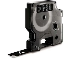 Dymo label spausdintuvas tape D1 12mmx7m, baltas/juodas