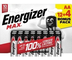 Energizer battery Max Alkaline AA CHP16 12+4