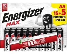 Energizer battery Max Alkaline AA CHP20 15+5