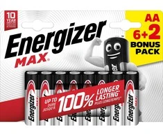 Energizer battery Max Alkaline AA CHP8 6+2