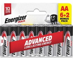 Energizer battery Max Alkaline AA DHP8 6+2