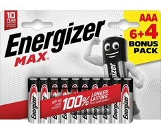 Energizer battery Max Alkaline AAA CHP10 6+4
