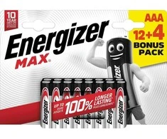 Energizer battery Max Alkaline AAA CHP16 12+4