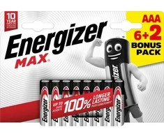 Energizer battery Max Alkaline AAA CHP8 6+2