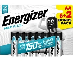 Energizer battery Max Plus Alkaline AA CHP8 6+2