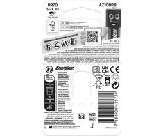 „Energizer“ klausos aparato cinko-oro baterija AZ10DP8 TL8