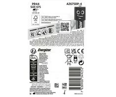 „Energizer“ klausos aparato cinko-oro baterija AZ675DP-4 TL4