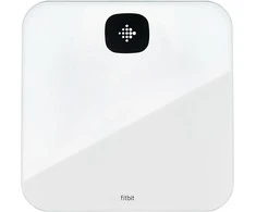 Virtuvinės svarstyklės Fitbit | Išmaniosios kūno rengybos svarstyklės | Aria Air | Automatinis išjungimas | Kūno riebalų analizė | Kūno masės indekso (KMI) matavimas | Keli vartotojai | Vonios svarstyklės