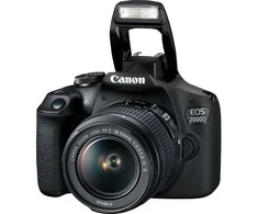 Canon EOS 2000D + EF-S 18-55mm f/3.5-5.6 IS II + EF 75-300mm f/4-5.6 III SLR fotoaparato komplektas 24,1 MP CMOS 6000 x 4000 pikseliai Juoda