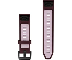 Garmin QuickFit 20 Watch Bands, Dark Cherry/Dust Rose Silicone