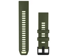 Garmin QuickFit 22 Watch Bands, Olive Drab/Citron Silicone